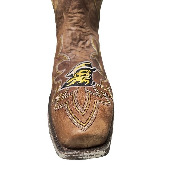 NCAA Appalachian State Mountaineers Embroidered Distressed Men's Gameday Boots‎ - Picture 2 of 15